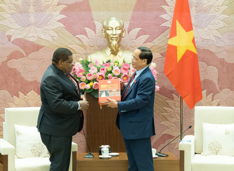 NA Vice Chairman Tran Quang Phuong (right) and IPU Secretary-General Martin Chungong at their meeting in Hanoi on December 29, 2025. (Photo: VNA)