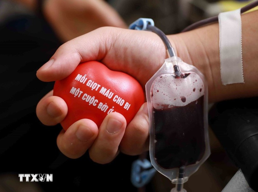 Voluntary blood donation is an act of compassion and community sharing. (Photo: VNA)