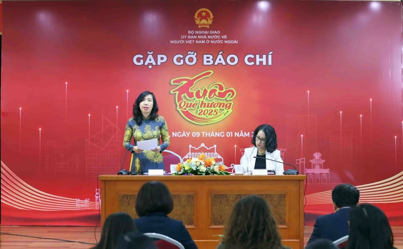 Deputy Minister of Foreign Affairs Le Thi Thu Hang speaks at the press conference in Hanoi on January 9. (Photo: VNA)