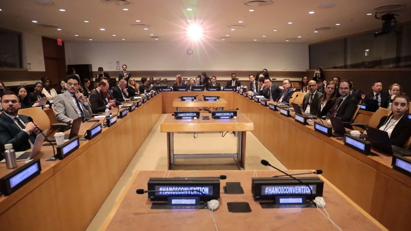 Delegates attends the event introducing the opening for the signing ceremony for the landmark Hanoi Convention against Cybercrime at United Nations headquarters on September 22, 2025. (Photo courtesy of the Ministry of Foreign Affairs)