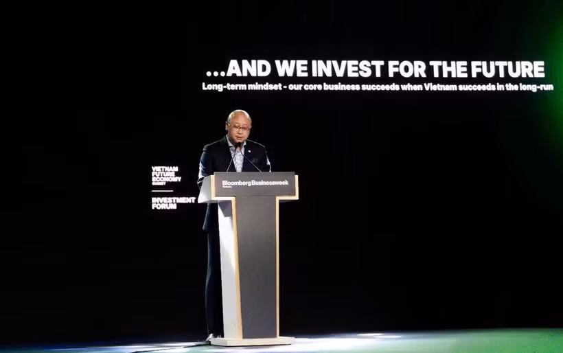 Kevin Kwon shares at the Vietnam Future Economy Summit – Bloomberg Businessweek Vietnam 2025. Photo: Prudential.