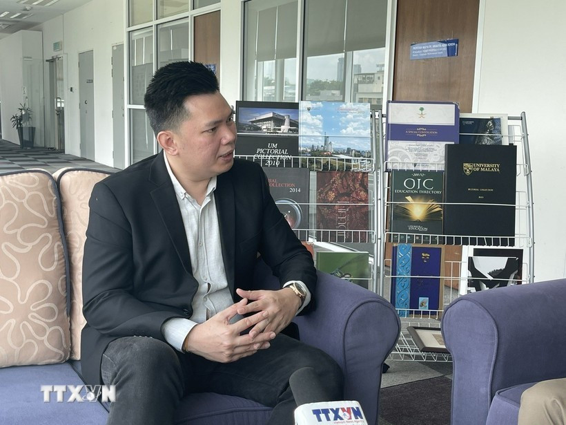 Collins Chong Yew Keat, an analyst on foreign, security, and strategic affairs at University of Malaya (UM) in an interview with the Vietnam News Agency. Photo: VNA