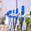 EV charging ports of VinFast near an apartment block in Hanoi (Photo: VNA)