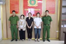 The three suspects at the police station (Photo published by VNA)