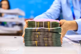 The daily reference exchange rate is set at 25,107 VND/USD on April 2. (Photo: VietnamPlus)