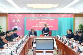 Permanent Member of the Party Central Committee’s Secretariat Tran Cam Tu speaks at the handover ceremony in Hanoi on November 7. (Photo: VNA)