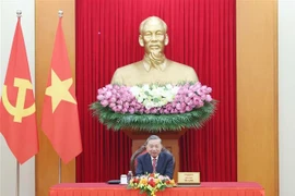 Party General Secretary To Lam in the phone talks with US President Donald Trump on July 2 evening (Hanoi time) (Photo: VNA)
