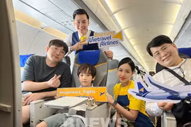 Vietravel Airlines is taking measures to enhance service quality and optimise operations amid high travel demand during Tet. (Photo: VNA)