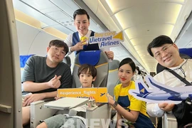 Vietravel Airlines is taking measures to enhance service quality and optimise operations amid high travel demand during Tet. (Photo: VNA)