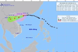 The path of Typhoon Wipha as of 4am on July 21 (Photo: National Centre for Hydro-Meteorological Forecasting)