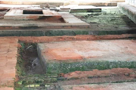 An excavated part of the Go Thanh archaeological site (Photo: VNA)