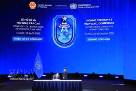 The signing ceremony and high-level conference on the UN Convention against Cybercrime take place in Hanoi on October 25–26, 2025. (Photo: VNA)