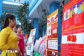 Voters look at election information in Tan Son Hoa ward, Ho Chi Minh City. (Photo: VNA)