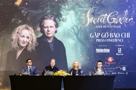 The artists and representatives of the organising committee at the press conference on October 17 (Photo: VNA)