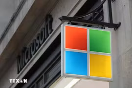 The Microsoft logo in London, the UK (Illustrative photo: Xinhua/VNA)