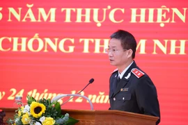 Government Deputy Chief Inspector Le Tien Dat speaks at the conference on December 24. (Photo: VNA)