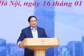 Prime Minister Pham Minh Chinh addresses the first meeting of the Steering Committee for the International Financial Centre (IFC) in Vietnam on January 16. (Photo: VNA)