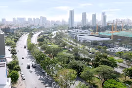 Nguyen Van Linh Boulevard next to the Phu My Hung urban area, District 7. (Photo: VNA)