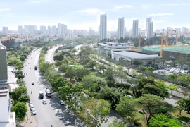 Nguyen Van Linh Boulevard next to the Phu My Hung urban area, District 7. (Photo: VNA)