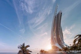 A graphic image of Aspira Tower, expected to be opened in Thom Island of Phu Quoc in 2027. (Source: vneconomy.vn)