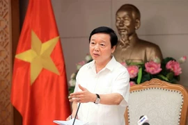 Deputy PM Tran Hong Ha speaks at the meeting on September 23. (Photo: VNA)