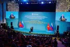 Party General Secretary To Lam delivers a speech at the Russian Presidential Academy of National Economy and Public Administration (RANEPA) in Moscow on May 10. (Photo: VNA)