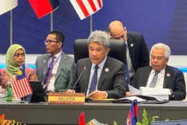 Malaysian Foreign Minister Mohamad Hasan speaks at the ASEAN Foreign Ministers' Meeting on October 25. (Photo: VNA)