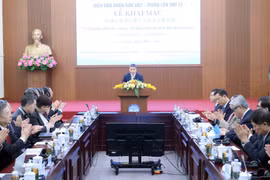 Phan Anh Son, President of the Vietnam Union of Friendship Organisations, addresses the opening ceremony of the 13th Vietnam – China People’s Forum in Hanoi on November 24. (Photo: VNA)