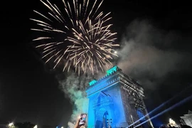 A fireworks display marking New Year 2026 in Vientiane, Laos (Photo: VNA)
