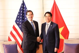 President Luong Cuong (right) receives US Secretary of State Marco Rubio in New York on September 24, 2025. (Photo: VNA)