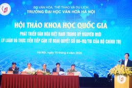 The conference is held by the Hanoi University of Culture on April 15. (Photo: nhandan.vn)