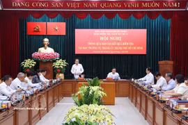 NA Chairman Tran Thanh Man speaks at the conference with the Ho Chi Minh City Party Committee’s Standing Board on May 29. (Photo: VNA)