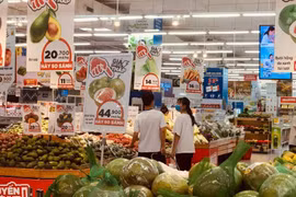 The CPI goes up 3.22% year-on-year in the first quarter of 2025. (Photo: VNA)