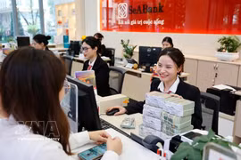 A transaction office of SeABank. In Resolution No. 148/NQ-CP, the Government requested the monetary policy be governed proactively and flexibly, in close coordination with an appropriately expansionary fiscal policy and other macroeconomic measures to support growth, control inflation, maintain macroeconomic stability and safeguard major economic balances. (Photo: VNA)