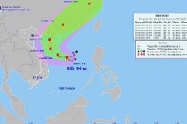 A map showing the expected path of the first typhoon of the year, named Wutip, on June 11 morning. (Photo: nchmf.gov.vn)