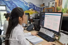 A company in Da Nang operates a customer relationship management system supported by AI chatbots. (Photo: VNA)