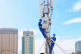 In Vietnam, 5G technology infrastructure has begun to be widely deployed by domestic network operators (Photo: VNA)