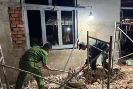 Police of Lam Dong province have worked around the clock to complete the Quang Trung Campaign. (Photo published by VNA)