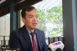 Dr. Eng Kok Thay, Secretary of State at the Office of the Cabinet of the Royal Cambodian Government, grants an interview to the Vietnam News Agency. (Photo: VNA)