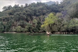 The pristine landscape by the side of Ba Be Lake, part of the Ba Be National Park (Photo: VNA)