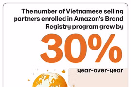 Vietnamese products sold on Amazon significantly increases. (Photo courtesy of Amazon Global Selling)