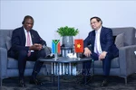 Vietnamese Prime Minister Pham Minh Chinh (R) receives South African Deputy President Paul Mashatile. (Photo: VNA)