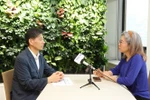 Chairman of the Korea – Vietnam Economic and Cultural Association Kwon Seong Taek in an interview with the Vietnam News Agency's correspondent in the Republic of Korea. (Photo: VNA)
