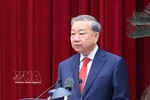 Party General Secretary To Lam speaks at the second meeting of the 14th Party Central Committee. (Photo: VNA)