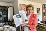 French Honorary Senator Hélène Luc introduces documents she has kept about President Ho Chi Minh. (Photo: VNA)