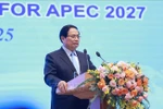 Prime Minister Pham Minh Chinh speaks at the inauguration ceremony of the National Organising Committee for APEC 2027 (Photo: VNA)