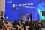Deputy Prime Minister Ho Duc Phoc speaks at the EU–Vietnam Global Gateway Business and Investment Forum (Photo: VNA)