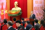 Party General Secretary To Lam speaks at the meeting with outstanding overseas Vietnamese (Photo: VNA)