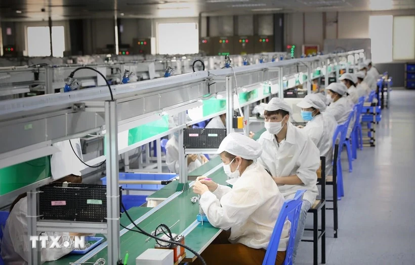 Strongest recruitment plans are reported in manufacturing and processing. (Photo: VietnamPlus)