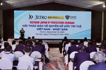A view of the Vietnam-Japan intellectual property protection workshop held in Hanoi on December 12. (Photo: nhandan.vn)
